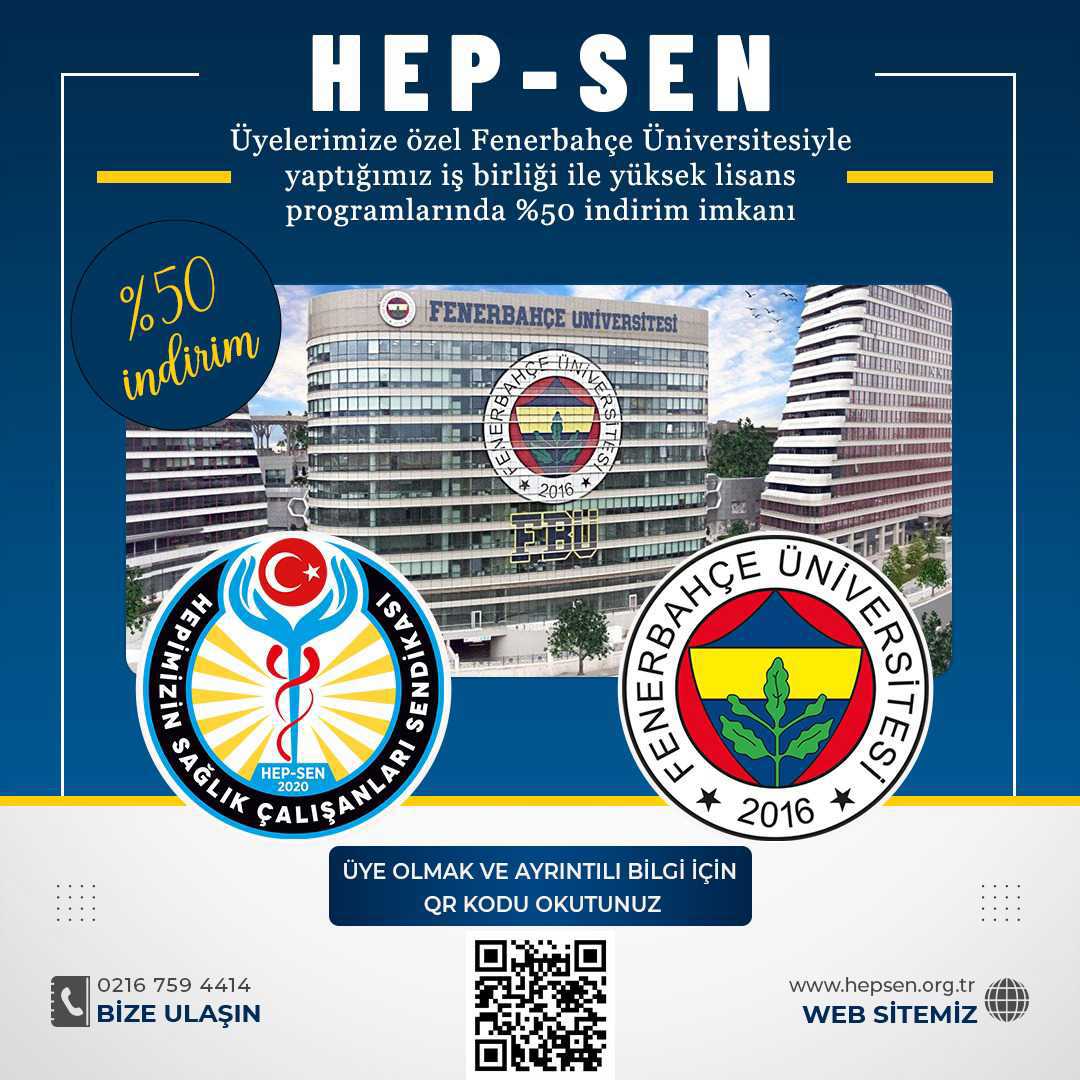 HEP-SEN FENERBAHÇE ÜNİVERSİTESİ İNDİRİM ANLAŞMASI